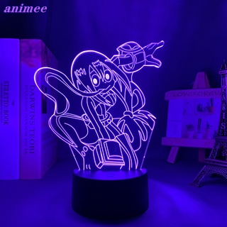 โคมไฟกลางคืน Led รูปอนิเมะ My Hero Academia Tsuyu Asui 3d สําหรับตกแต่งห้องนอน ของขวัญวันเกิด