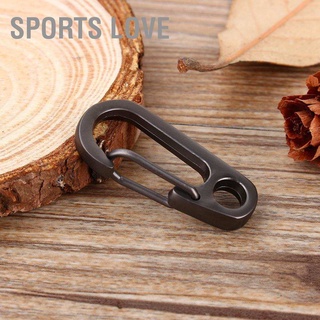 Sports Love พวงกุญแจหัวเข็มขัดสแตนเลสสําหรับเดินป่าตั้งแคมป์กลางแจ้ง Carabiner