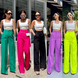 🛒Torry neon pants กางเกงทรงขากระบอกดีเทลแต่งหูกระเป๋าคู่ สีสวยเผ็ชจี๊ดมากแม่ ! ปังทุกสี มีโทนสวยแซ่บและสวยหรู