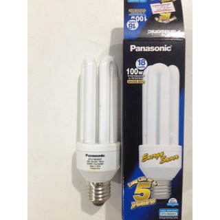 หลอดไฟตะเกียบ แบบเกลียว Panasonic 18W = 100W Cool Day light 18W EFU18E652V หลอดประหยัดไฟ