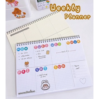 🔴 weekly planner 📆  สมุดแพลนเนอร์ รายสัปดาห์⭕️