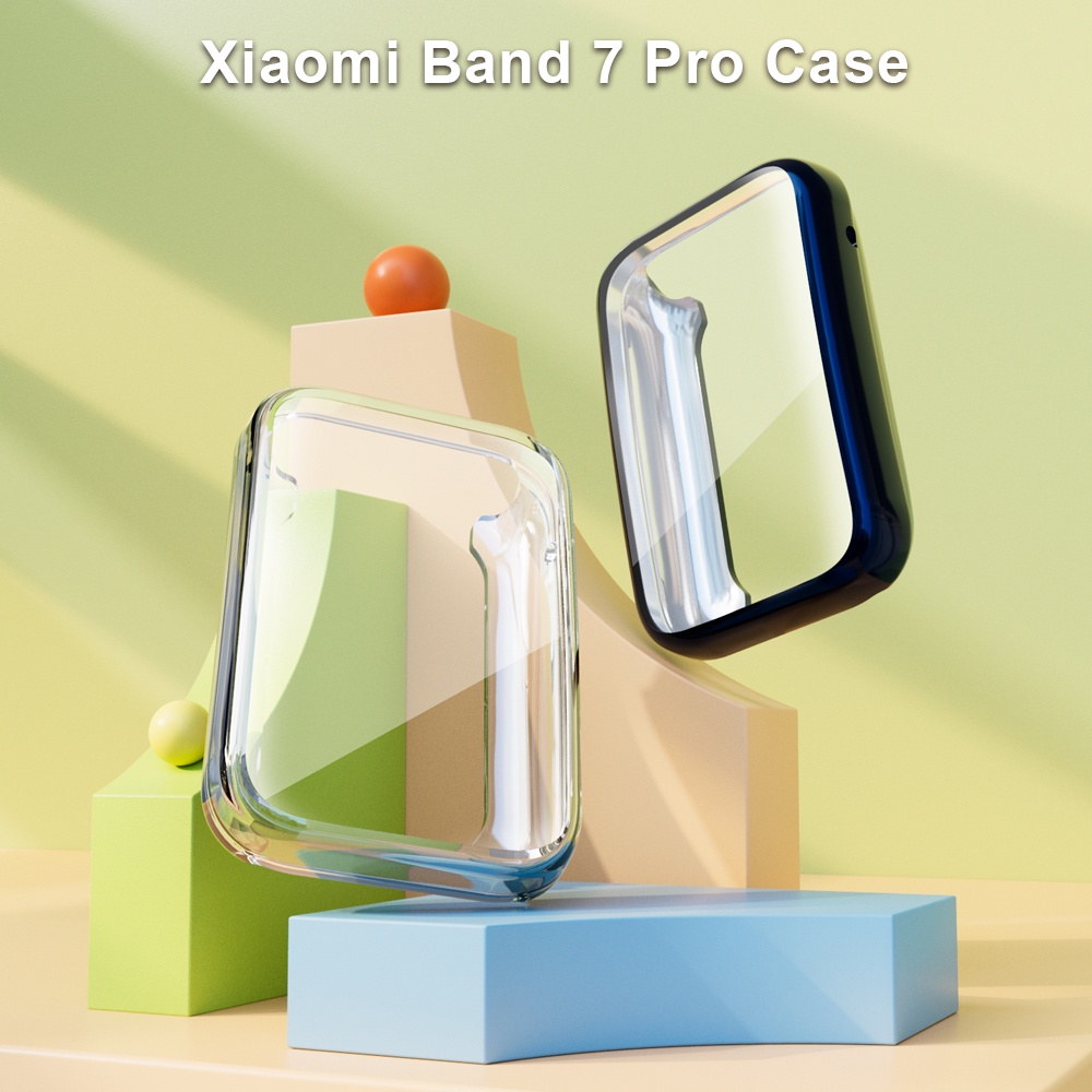 ป้องกันหน้าจอสําหรับXiaomi Mi Band 7 Proคลุมทั้งหมดชุบสําหรับXiaomi Mi Band 7Pro Mi Band 7 Proกันชนก