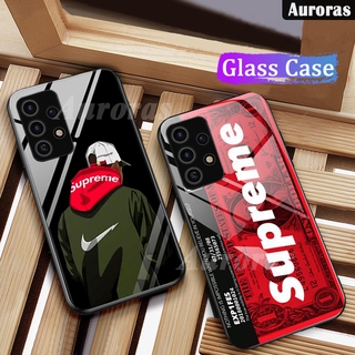 เคส Samsung Galaxy A52S 5G A52 5G 4G Phone Case Superme SUP Design Shockproof Casing Cover For Galaxy A72 5G M32 5G 4G S22 Plus Ultra S21 FE A23 LTE A33 A53 A73 A13 M33 M53 A04 A04S A04E A23 Cases