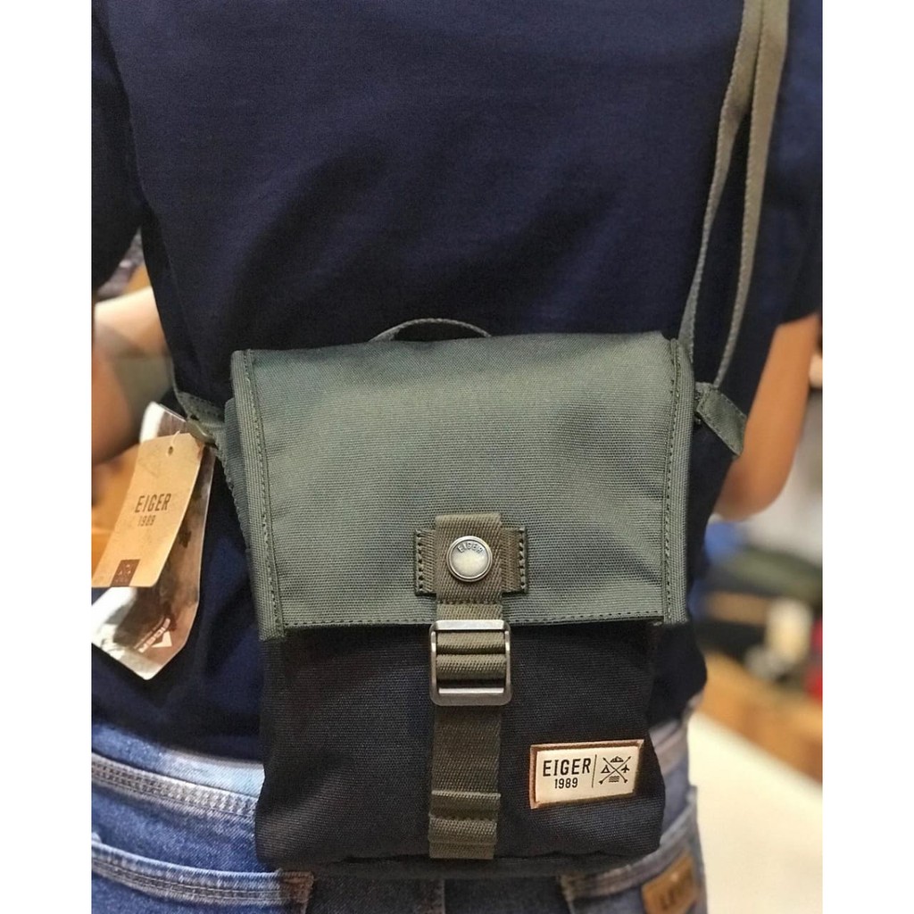 Original Wanderer Pouch Men& 39;s Sling Bag - สีดํา