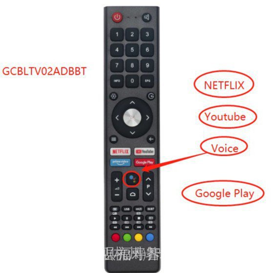 ใหม่ GCBLTV02ADBBT บลูทูธรีโมทคอนโทรลสําหรับ CHIQ TV 43M8T L32H7 L42G6F U50H7K 32M8T CHiQ [43M8T] 43