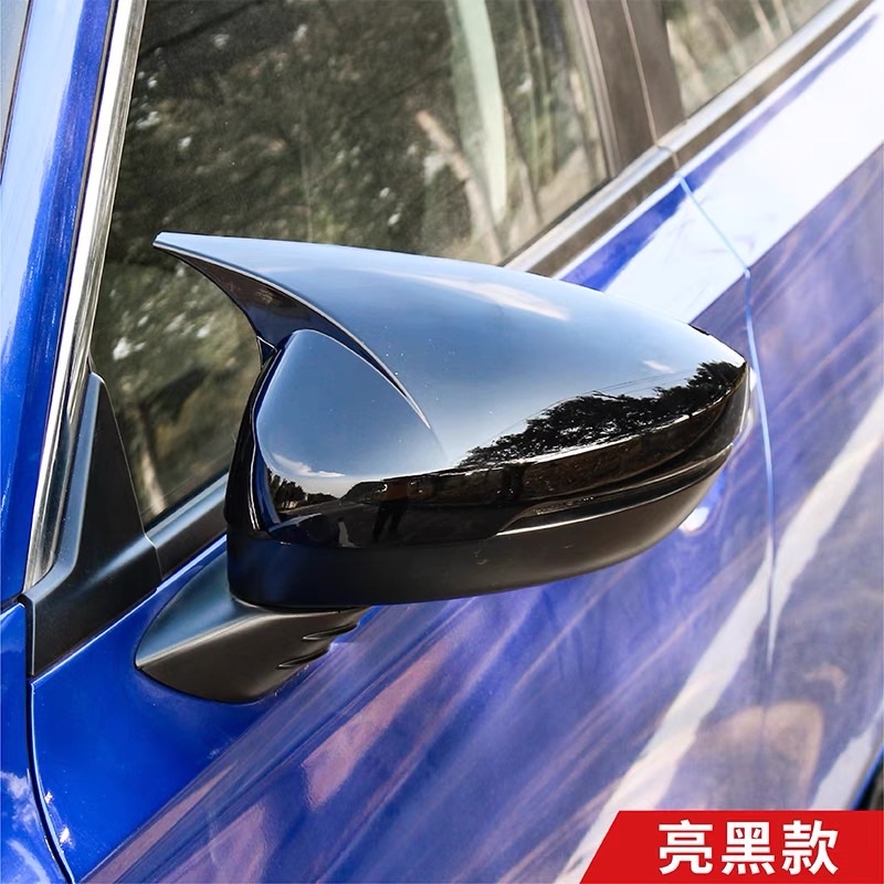 Honda Civic FE 2022-2026 ฝาครอบกระจกมองข้าง M4 สไตล์ Mugen ฝาครอบกระจกมองข้างสีดําเคลือบเงา