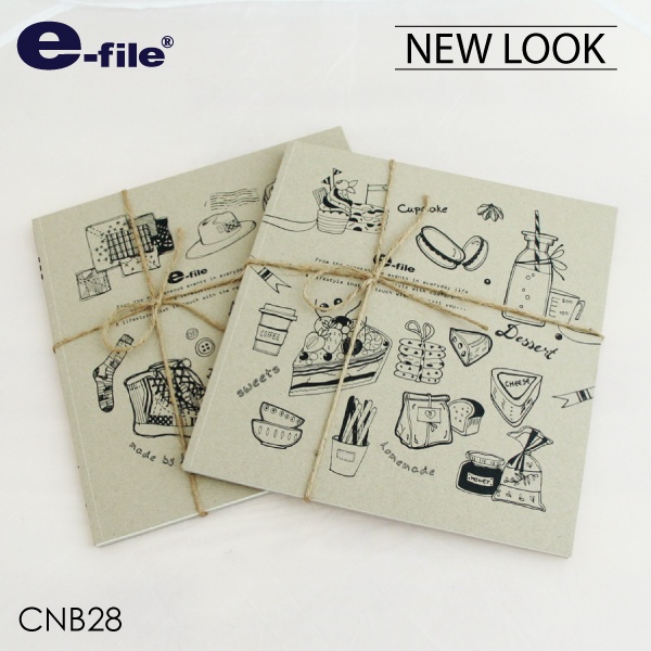 e-file สมุดกราฟฟิค สมุดโน๊ต กระดาษ 2 สี (ไม่มีเส้น) CNB28