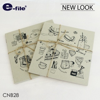 e-file สมุดกราฟฟิค สมุดโน๊ต กระดาษ 2 สี (ไม่มีเส้น) CNB28