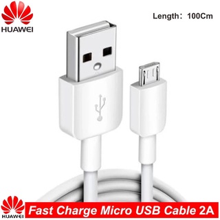 สายชาร์จ HUAWEI หัว USB MICRO 1 เมตร ชาร์จไฟเข้า 2A Max สเถียร์ ไฟนิ่ง สายเเท้ 100 %  [ Original ] .สินค้าแท้ 100%