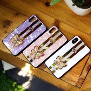 เคสกระจกลายผีเสื้อกากเพชร พร้อมส่ง