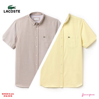 LACOSTE MENS REGULAR FIT OXFORD COTTON SHIRT