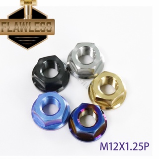 Flawless-ti Gr5 สลักเกลียวหน้าแปลนไทเทเนียมอัลลอย m12 m14 1.25 1.5 1.75 Forza 350 Xmax 300 Wave 125i/R/S Tmax 560 530 DX/SX PCX 160 Lead 125 Monkey 125 ZX10R