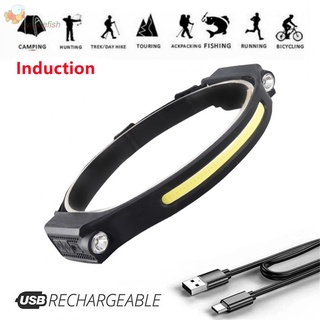 Head Torch Rechargeable Go Beam 230° Head Lamp LED COB Headlamp Head Work Light