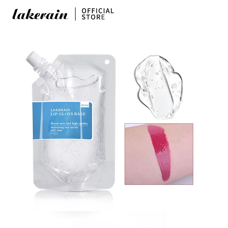 Lakerain 50ml Clear Lip Gloss Base Gel Glaze วัสดุไม่มีกลิ่น Moisturizing Matte Versagel