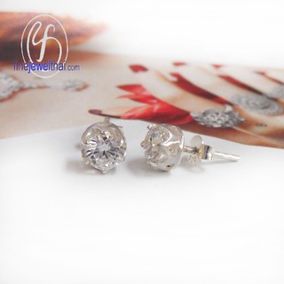 Finejewelthai ต่างหู-ต่างหูเพชร-ต่างหูเงิน-เพชรสังเคราะห์-เงินแท้ 925/Diamond Cz-Silver925-Earring - E1056cz