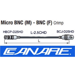 สาย Micro BNC - Male to BNC -Female (ใช้กับ Blackmagicได้) ยี่ห้อ Canare
