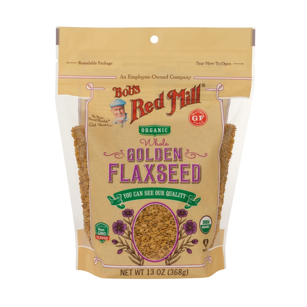 บ็อบส์เรดมิล ออร์แกนิค โกลเด้น เฟลกซีด กลูเตนฟรี 368 กรัม - Organic Golden Flaxseed Gluten Free 368g Bob's Red Mill