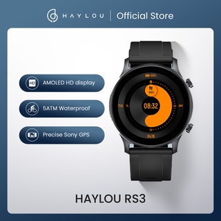 Haylou RS3 LS04 สมาร์ทวอทช์ หน้าจอ AMOLED GPS 5ATM กันน้ํา วัดอัตราการเต้นของหัวใจ แอนดรอยด์ IOS