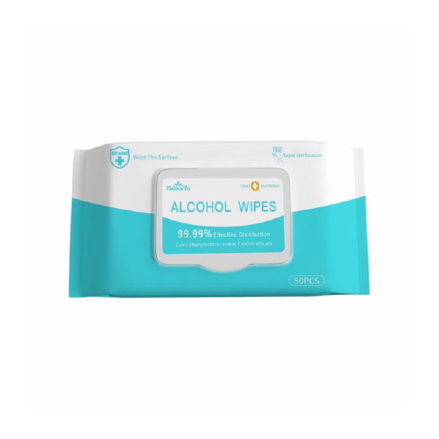 [4 เม.ย. 12.00 50 แผ่น 9.-] Alcohol wipes ทิชชู่เปียก แอลกอฮอล์ 75 MBMP Alcohol wipes 1 ห่อ บรรจุ 60 แผ่น