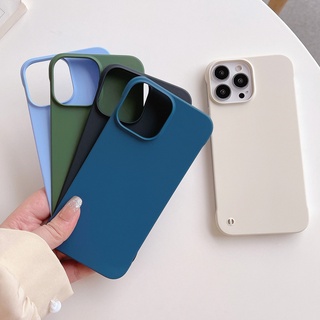 เคสโทรศัพท์มือถือ PC แบบแข็ง ไร้กรอบ เนื้อแมตต์ สีแคนดี้ สําหรับ Apple iPhone 11 iPhone11 Pro XS Max X XR