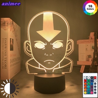 โคมไฟตั้งโต๊ะอะคริลิค Led ลาย The Legend of Aang 3d สําหรับตกแต่งห้องนอนเด็ก