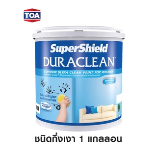 SuperShiel Duraclean สีทาภายใน ซุปเปอร์ชิลด์ ดูราคลีน ชนิดกึ่งเงา (D100 สีขาว / 1 แกลลอน)