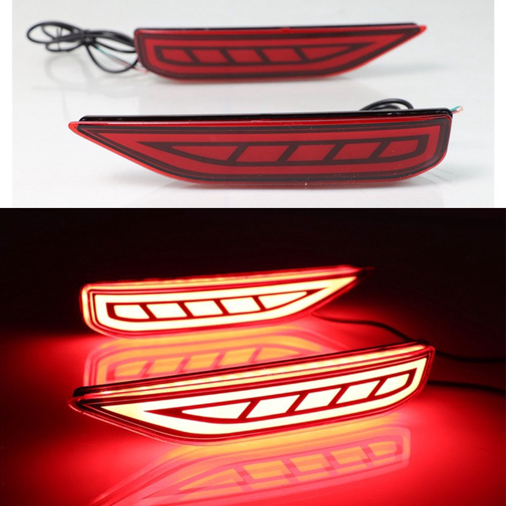 1 คู่รถ LED ไฟตัดหมอกด้านหลังไฟเบรคกันชนสําหรับ Mitsubishi Xpander 2017 2018 2019 2020 2021 LED Reflector