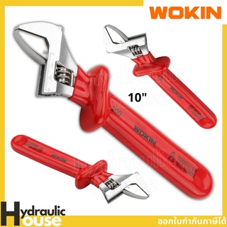 ประแจเลื่อน ขนาด10นิ้ว WOKIN Insulated Adjustable Wrench กุญแจเลื่อน หุ้มฉนวนกันไฟฟ้า