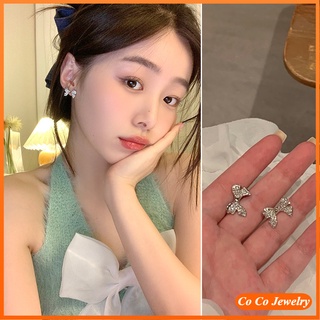 Cocojewelry ต่างหูสตั๊ด ประดับโบว์ หรูหรา แฟชั่นฤดูร้อน สําหรับผู้หญิง