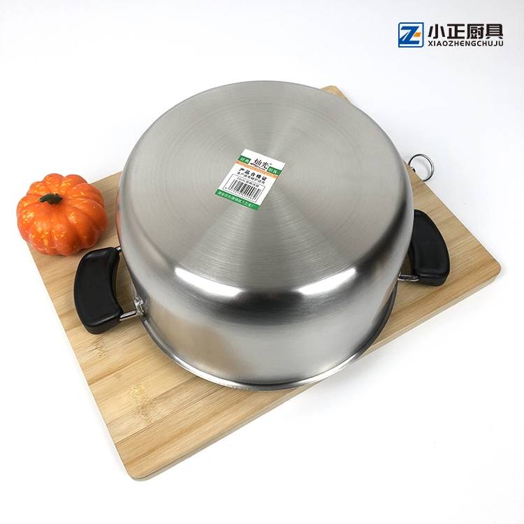 หม้อสแตนเลสแบบหนา มีหูจับกันร้อน ขนาด 22cm,24cm,26cm,28cm. หม้อต้มซุป หม้อต้มเนื้อหนา รูปที่ 6