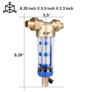 กรองน้ำ Pre-Filter Water ไส้กรองสแตนเลส 1/2นิ้ว พร้อมอุปกรณ์ ระบบกรองน้ำ ไม่ใช้ไฟฟ้า ในครัว C37