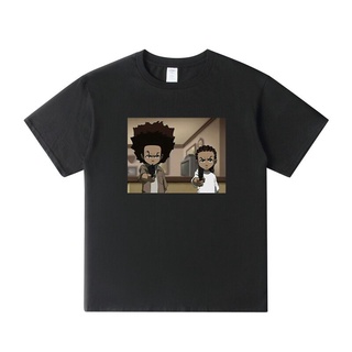 [S-5XL] เสื้อยืด ผ้าฝ้าย พิมพ์ลายกราฟฟิค The Boondocks Huey And Travis แฟชั่นฤดูร้อน สไตล์ฮาราจูกุ สําหรับผู้ชาย