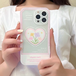 เคสโทรศัพท์มือถือ ลายดอกไม้ สไตล์เกาหลี ญี่ปุ่น สําหรับ for iPhone 13Pro 12Promax 11 xs xr