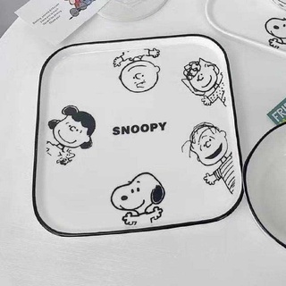 จานใส่ขนม Snoopy Peanuts  ขนาด 15.5×15.5 cm