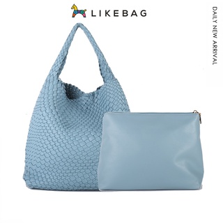 Likebag แฟชั่นผู้หญิงขนาดใหญ่ทอกระเป๋าทอมือความจุขนาดใหญ่ Tote กระเป๋าขนาดใหญ่ Multifunctional แม่กระเป๋า Buy One Get Two