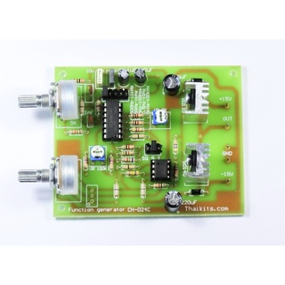 CH-024 EXTRA วงจรผลิตความถี่ 0.5Hz - 100kHz คลื่นไซน์,สามเหลี่ยม,สี่เหลี่ยม ( Function Generator ) อุปกรณ์ครบ