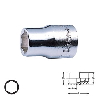 KOKEN 3400M-19 ลูกบ๊อก 3/8"-6P-19mm.| MODERTOOLS OFFICIAL