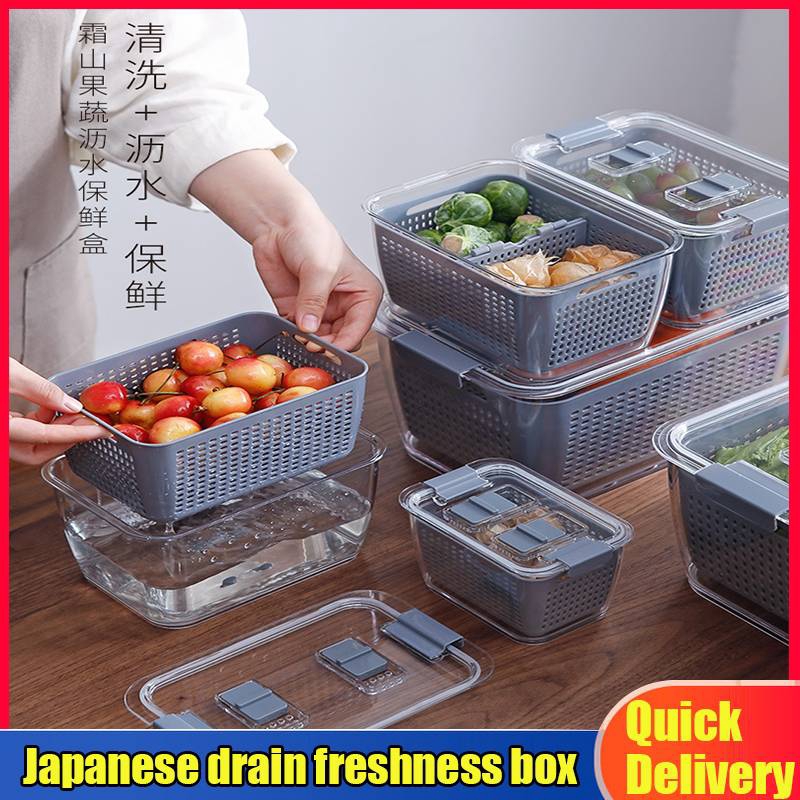 Food Storage Container Drain Storage Basket main image 1