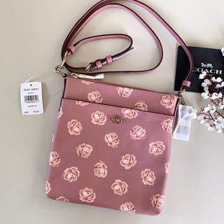 กระเป๋าสะพายข้าง Coach Kitt Messenger Crossbody With Rose Print แท้