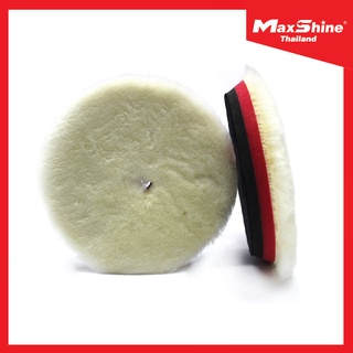 ใบขัดขนแกะ ขนยาว ลบรอยสีรถยนต์ - Maxshine Wool Cutting Pad – Torsional Rubber Backed