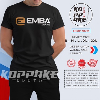 เสื้อเชิ้ตยีน พิมพ์ลายโลโก้ Emba Distro