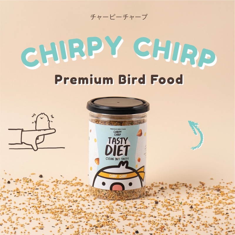 อาหารนกเชิร์พปี้เชิร์พ Chirpy Chirp นกพันธุ์เล็ก สูตรคลี๊นคลีน ธัญพืชนก อาหารนกแก้ว อาหารนก ธัญพืชรวมสำหรับนก