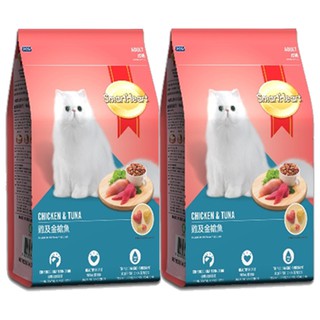 อาหารแมว รสไก่และปลาทูน่า อายุ1ปีขึ้นไป 3 กก. (2 ถุง) Smartheart Cat Food Chicken and Tuna 3kg (2 bags)