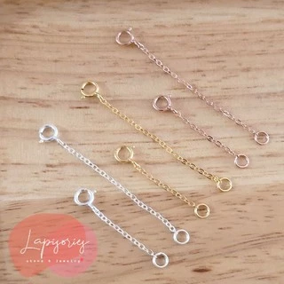 โซ่ห่วงตะขอเงินแท้925 โซ่ต่อ ตะขอ ตัวต่อสร้อย สีเงิน สีทอง สีโรสโกลด์ ตัวต่อกำไล diy ตัวตกแต่งกำไล อุปกรณ์