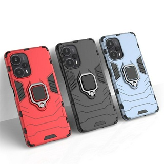 เคสโทรศัพท์มือถือแข็ง กันกระแทก พร้อมแหวนขาตั้ง สําหรับ Xiaomi PocoF5 Poco F5 Pro PocoF5Pro case เคส