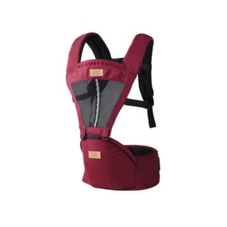 Mengbadun Carrier+Hip Seat เป้อุ้มเด็กแบบมีอานนั่ง สีแดง(Red)