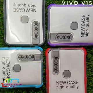 เคส VIVO V15 V15PRO ยางนิ่ม กันกระแทกขอบสี