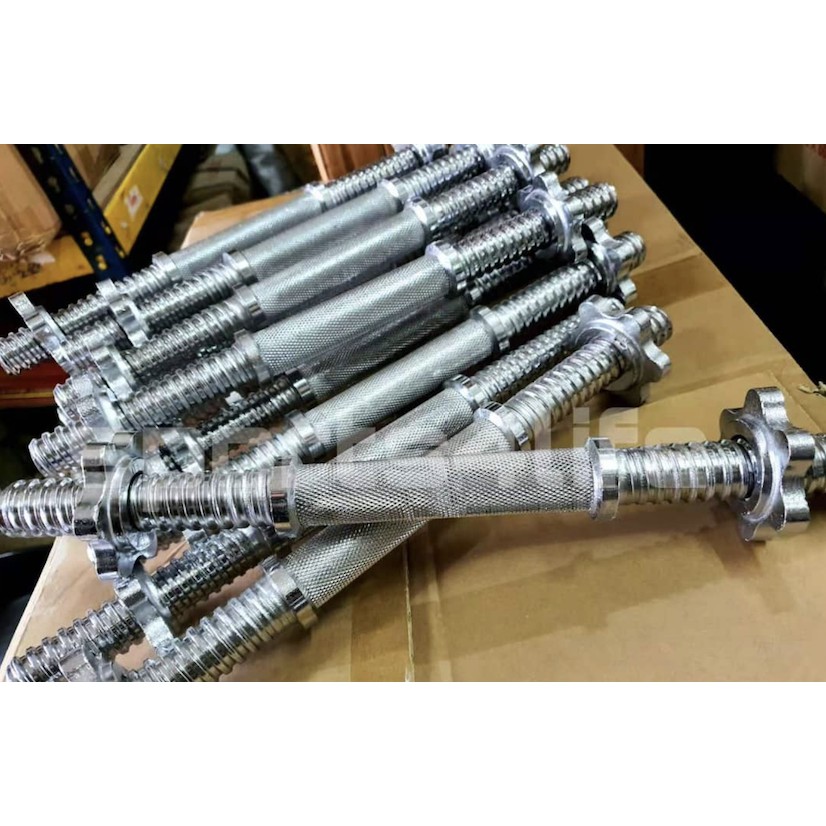 Gym Dumbbell Short Bar 14 "Bumbbell Bar / 14 นิ้ว (35 ซม.) Chrome Bar เหล็กสั้น / ดัมเบลเหล็ก / Dumb