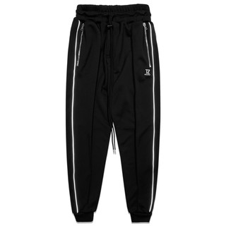 TZ worldwide TZ TRACK PANTS - REFLECTIVE PIPING (BLACK)