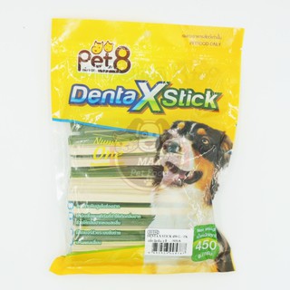 Pet8 JDT02 สติ๊กขัดฟัน 2 สี รสนม 450G.